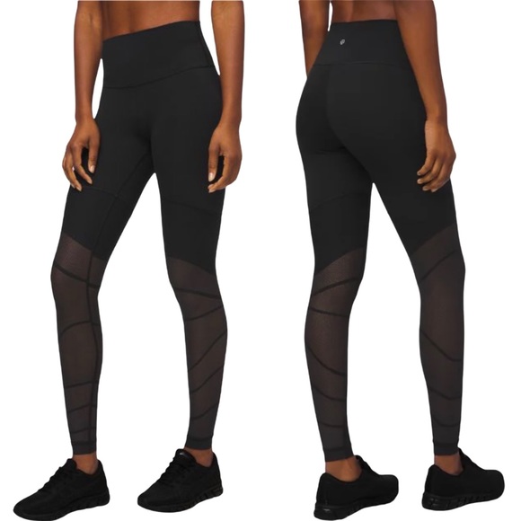 lululemon athletica Pants - Lululemon Sheer Will High-Rise Tight 28" Pulse Black Size 10
